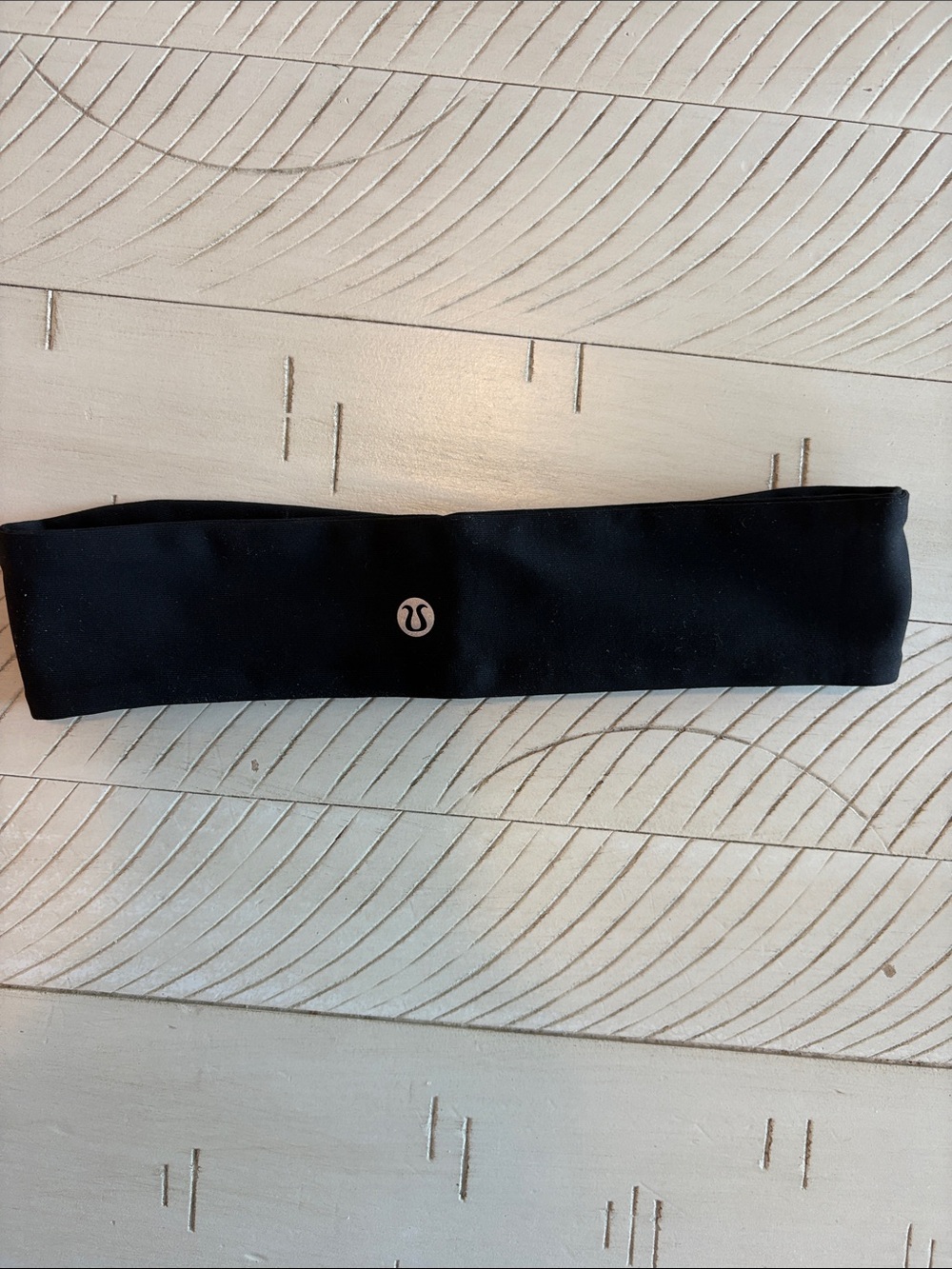 lululemon athletica Black Performance Headband with Reflective Logo
